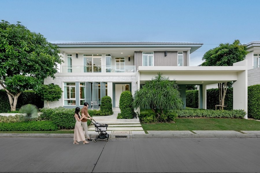 แลนด์ แอนด์ เฮ้าส์ แนะนำแบบบ้านซีรีส์ใหม่ Santir ที่โครงการมัณฑนา ราชพฤกษ์-นครอินทร์